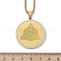 201 кулон из нержавеющей стали со стразами для женщин&nbsp;LS-NJEW-U021-06P