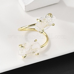 Кольца-манжеты из натурального кристалла кварца&nbsp;RJEW-B122-02G-02