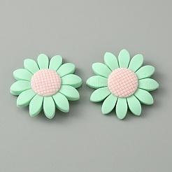 Силиконовые бусины в виде подсолнуха&nbsp;LS-SIL-WH0019-17B