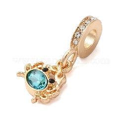 Подвески из сплава со стразами в стойке в европейском стиле&nbsp;PALLOY-S189-38G-02