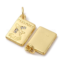 Латунные микро проложить кубического циркония подвески&nbsp;X-KK-P308-54G