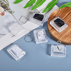 12шт 3 цвета прямоугольные акриловые подставки для колец на палец&nbsp;RDIS-FG0001-26