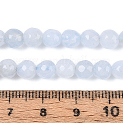 Окрашенные природные белый нефрит бисер пряди&nbsp;G-T139-6mm-60-24