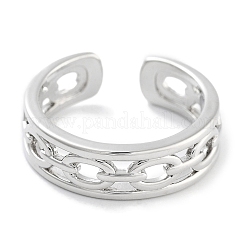 Стойка покрытие латунь открытые манжеты кольца&nbsp;RJEW-Z059-08P