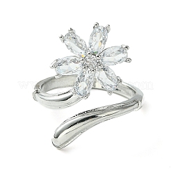 Кольцо Bass Micro Pave с кубическим цирконием&nbsp;RJEW-Z033-16P