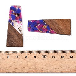 Подвески из непрозрачной смолы и ореха&nbsp;RESI-T058-04F