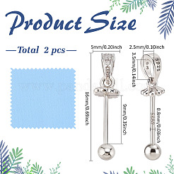 2 шт. 925 подвески из стерлингового серебра со стразами&nbsp;FIND-ME0001-74B