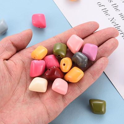 Непрозрачные акриловые бусины&nbsp;MACR-S373-15A-1