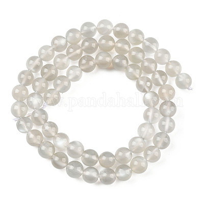 Натуральный белый лунный камень бисер пряди&nbsp;G-Z137-A01-6mm-1