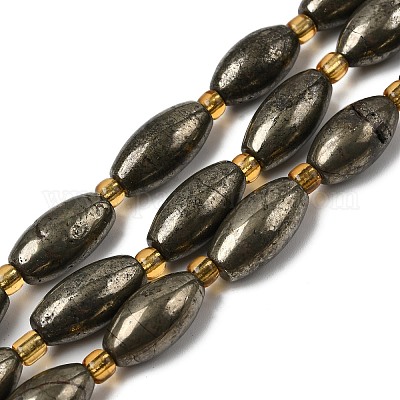 Природного пирита бисер нитей&nbsp;G-Z131-A01-02-1