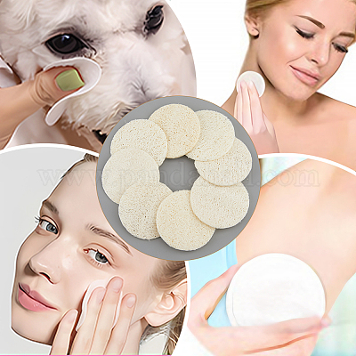 30 шт. 3 стиля натуральной мочалки-губки для отшелушивания кожи лица&nbsp;MRMJ-CN0001-02-1