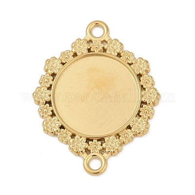 Оправы для подвесок из нержавеющей стали 304 в виде кабошонов&nbsp;LS-STAS-D366-11G-1