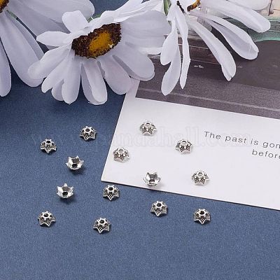 Крышки для бусин тибетского стиля&nbsp;LS-AA188-AS-NR-1