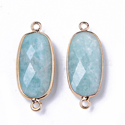 Соединители звеньев натурального амазонита G-R472-03H-1