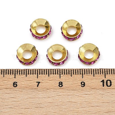 Латунные бусины разделители для поставки стразов&nbsp;RB-A020-9mm-24G-1