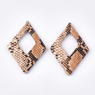 Большие подвески из искусственной кожи&nbsp;LS-WOVE-S118-13E-1