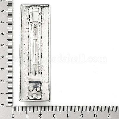 Прямоугольные заколки для волос из сплава с узором фаз луны&nbsp;LS-PHAR-G011-01AS-1