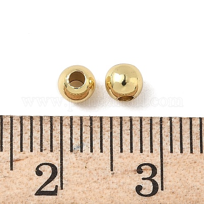 Латунные твердые бусины&nbsp;KK-WH0034-02C-G-1