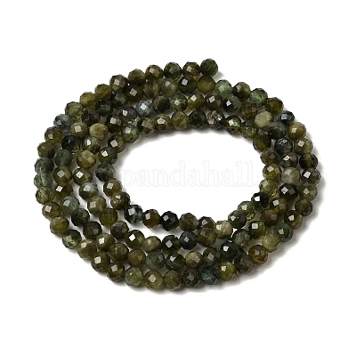 Бусы из натурального зеленого турмалина&nbsp;G-L653-B03-3mm-1