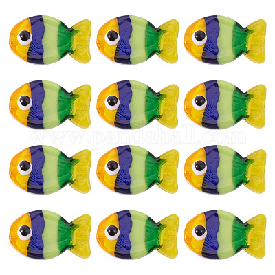 12шт ручной работы бусины лэмпворк&nbsp;LAMP-TA0001-74D-1