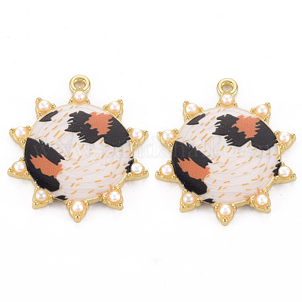 Подвески из сплава с принтом в стойку ENAM-Q445-010C-NR-1