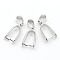 Grade AA Brass Ice Pick Pinch Bails for Pendant Making, Cadmium Free & Nickel Free & Lead Free, Platinum, 19x9x4.5mm, Hole: 6x4mm, Pin: 1mm
