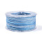 27M Segment Dyed Round Polyester Twisted Cords, with PET Plastic, for Jewelry Making, Light Sky Blue, 1mm, about 29.53 Yards(27m)/Roll