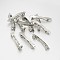 Iron Hair Barrette Findings, French Hair Clip Findings, Platinum, 59x6.5x6mm, Hole: 3mm