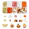Halloween Theme DIY Bead Kits, Alloy Enamel & Glass Seed & Acrylic Beads for Bracelets Necklaces Making, Mixed Color, 3~22.5x3~19.5x1~7mm, Hole: 1~1.6mm