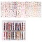10rolls Nail Art Transfer Stickers, Nail Decals, DIY Nail Tips Decoration, Bowknot Pattern, Mixed Color, 40mm, 1m/roll