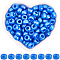 800cs Plastic Pearlized Beads, Barrel, Royal Blue, 9x6mm, Hole: 3.8mm