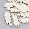 Wood Pendants, Leaf, Wheat, 48x17.5x3mm, Hole: 2mm