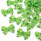 Transparent Acrylic Beads, Bowknot, Green, 23x29.5x6mm, Hole: 1.6mm, about 293pcs/500g