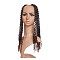 Water Wave Synthetic Braids, Long Curly Dreadlock Extensions, Low Temperature Heat Resistant Fiber, Dark Brown, 18 inch(45.7cm)