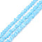 Imitation Jade Glass Beads Strands, Faceted Triangle, Light Sky Blue, 3x2x2mm, Hole: 0.8mm, about 150~152pcs/strand, 10.43 inch~11.42 inch(26.5~29cm)