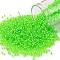 TOHO 11/0 Round Beads, Japanese Seed Beads, (805) Luminous Neon Green, 11/0, 2.2mm, Hole: 0.8mm, about 999pcs/9g