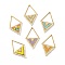 Handmade MIYUKI Japanese Seed Loom Pattern Seed Beads, Rhombus Pendants, Mixed Color, 30x18x1.5mm, Hole: 13x15mm