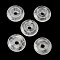 Natural Quartz Crystal Pendants, Rock Crystal Donut, 29.5~30.5x7.5~8mm, Hole: 6.3~6.5mm