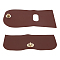 2Pcs 2 Style Alloy Twist Hasp, with PU Leather, Bag Replacement Accessories, Coconut Brown, 23.2x10.1x0.18cm, 1pc/style