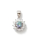 925 стерлингового серебра микро Pave прозрачные кубические циркониевые подвески STER-U008-01P-02-1