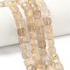 Нити бусин из натурального золота с рутилированным кварцем&nbsp;G-C267-A03-1