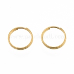 Ионное покрытие (ip) разъемные кольца из нержавеющей стали 304, кольца с двойной петлей, золотые, 10x1.5 мм, внутренний диаметр: 9 мм, одножильный: 0.7 мм