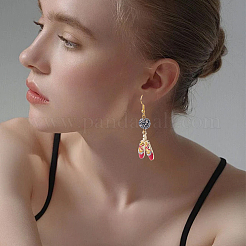 16шт 8 цвета подвески из цинкового сплава с эмалью&nbsp;ENAM-BM0001-07