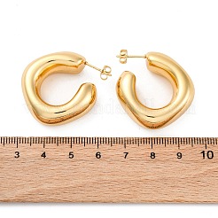 Серьги-гвоздики из нержавеющей стали 304 в форме буквы С&nbsp;EJEW-A125-24G