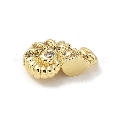 Латунные микропаве прозрачные подвески с фианитом&nbsp;LS-KK-U046-02G-02