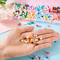 560шт 14 цвета непрозрачные акриловые бусины&nbsp;SACR-TA0001-47