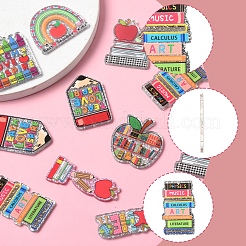 16 шт. 8 стиля подвески из непрозрачного акрила с принтом ко Дню учителя&nbsp;FIND-FS0003-84