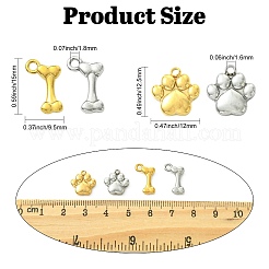 12 шт. 4 стиля подвески из нержавеющей стали 304&nbsp;STAS-CJ0003-19