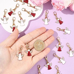 Подвесные украшения из эмали из сплава 10 шт.&nbsp;HJEW-YW00277-01