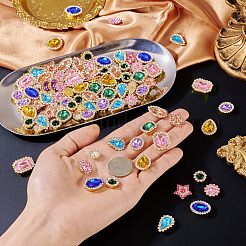 100 шт. пришивные стразы в форме капли/сердца/звезды&nbsp;FIND-TA0006-69D